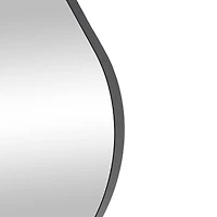 CosmoLiving by Cosmopolitan 23" x 22" Black Metal Abstract Wavy Wall Mirror