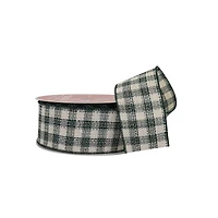 2.5" x 80ft. Green Check Wired Jumbo Ribbon by Celebrate It®