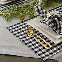 DII® Reversible Gingham & Buffalo Check Placemat Set