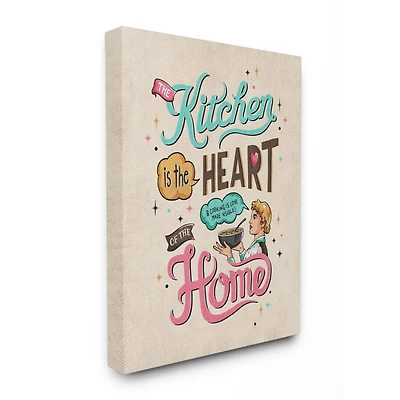 Stupell Industries Kitchen Heart & Home Vintage Comic Book Canvas Wall Art