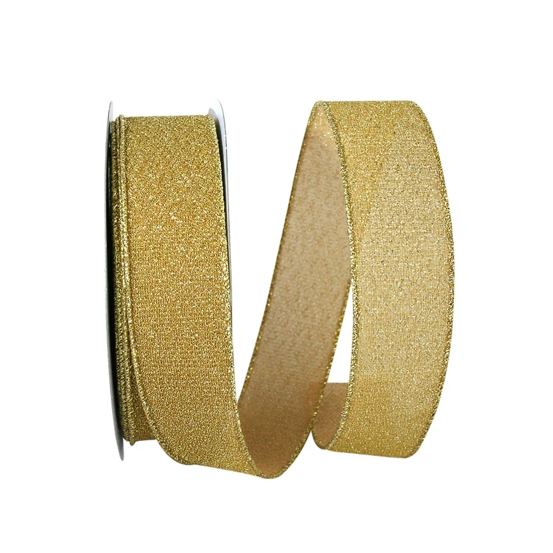 JAM Paper 1.5" x 20yd. Metallic Sparkle Glimmer Radiance Wired Ribbon