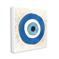 Stupell Industries Evil Eye Symbol Striped Rays Canvas Wall Art