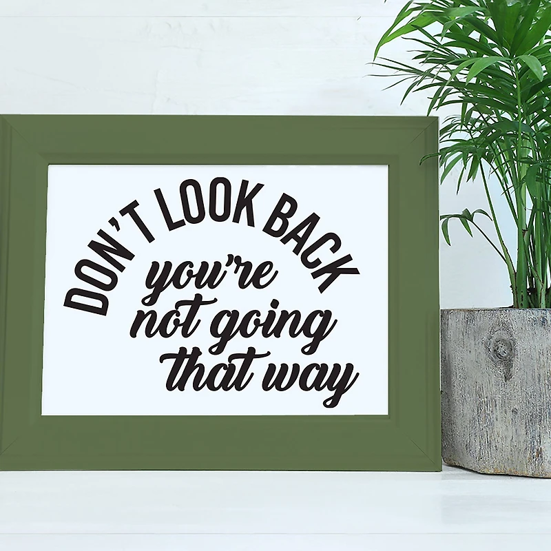 Leisure Arts® Vinyl Don't Look Back Black Wall Decal
