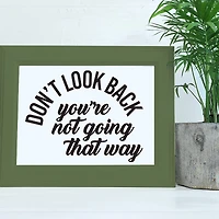 Leisure Arts® Vinyl Don't Look Back Black Wall Decal