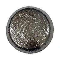 13" Silver Etched Round Metal Tray by Ashland®