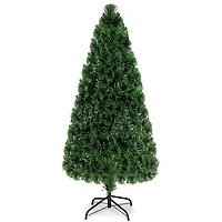 Costway 6ft. Fiber Optic Artificial Christmas Tree, LED Lights