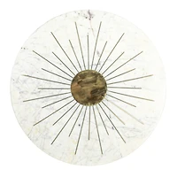 Hello Honey® Gold Luxe Aluminum and Marble Coffee Table