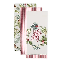 DII® Holly Jolly Sprigs Dishtowel Set