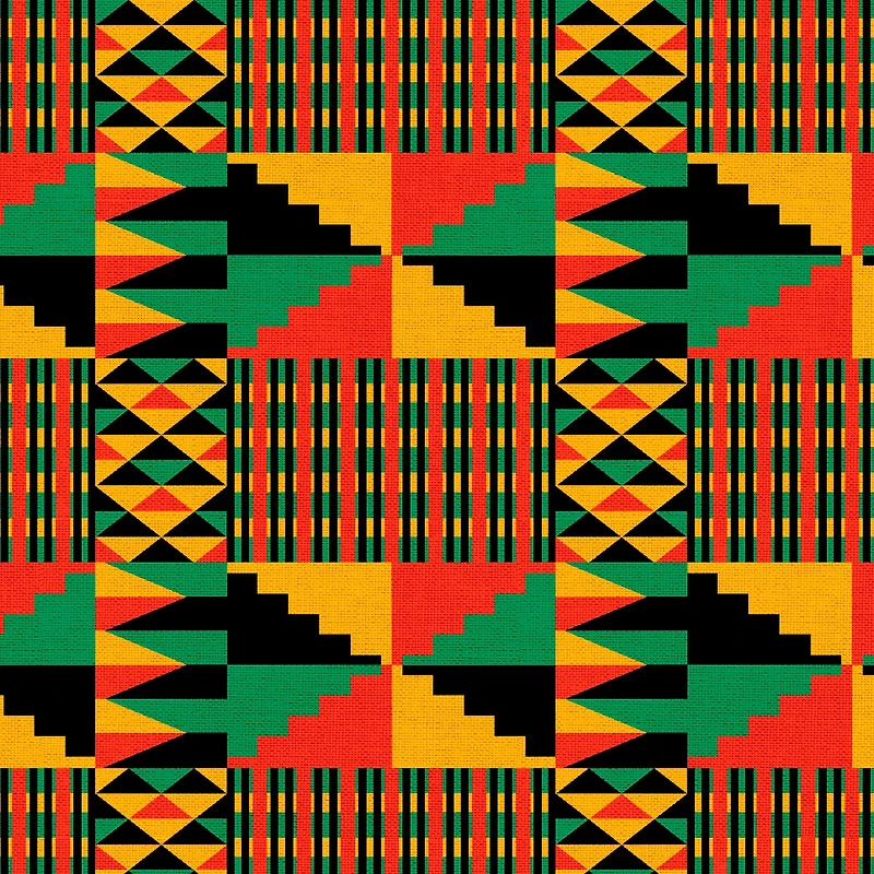 Kente Cotton Fabric Piece by Loops & Threads®