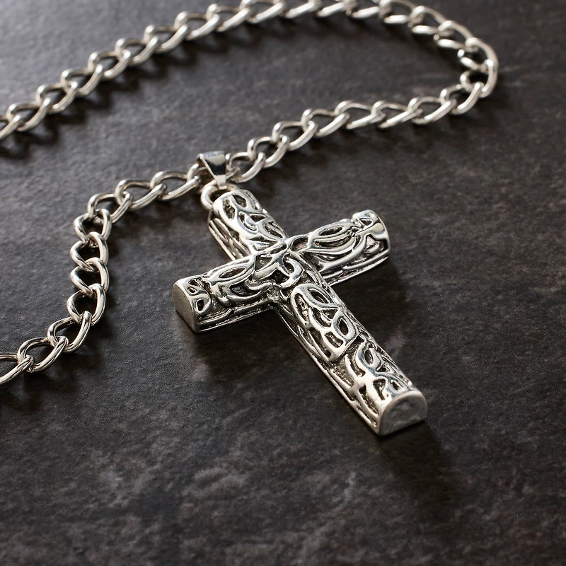 Antique Silver Filigree Cross Pendant by Bead Landing™