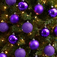 20ct. 3" Purple Shatterproof Christmas Ornaments