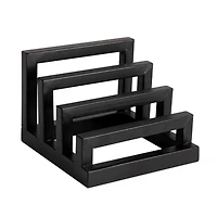 Hello Honey® Tri-Sectional Black Metal Plate Stand Organizer