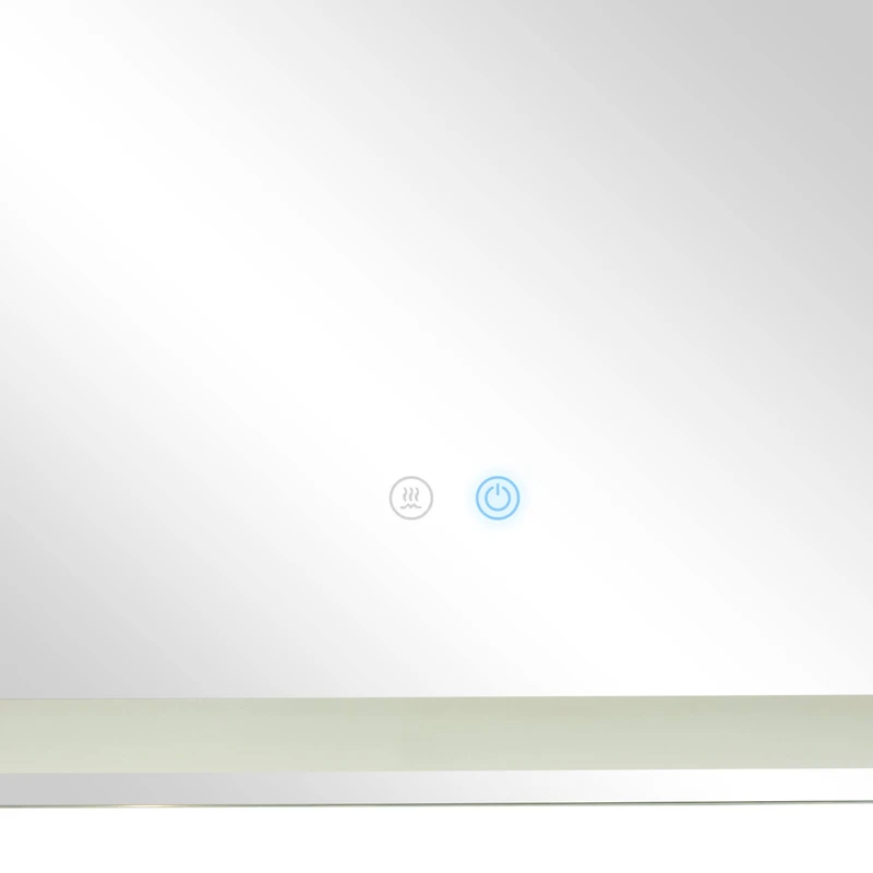 Clear Glass Modern Anti Fog Mirror, 36" x 1" x 28"