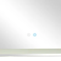 Clear Glass Modern Anti Fog Mirror, 36" x 1" x 28"