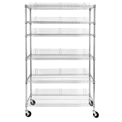 Honey Can Do Chrome 6-Tier Heavy-Duty Adjustable Shelving Unit