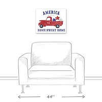 America My Home Sweet Home Canvas Wall Art