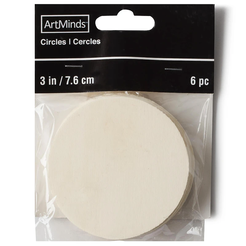 12 Packs: 6 ct. (72 total) 3" Wood Circles by Make Market®