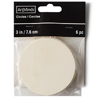 12 Packs: 6 ct. (72 total) 3" Wood Circles by Make Market®