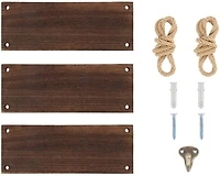 NEX™ Liantral 3-Tier Wood & Rope Hanging Shelves