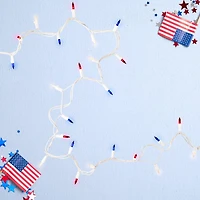 50ct. Red, White & Blue 4th of July Mini Light Set