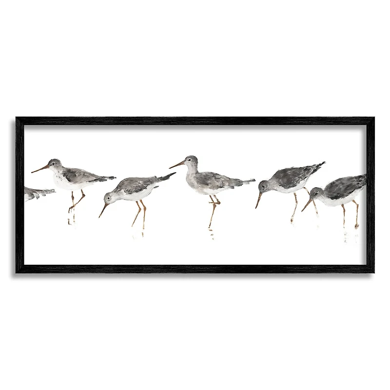 Stupell Industries Beach Bird Sandpipers Painting Wall Art in Frame