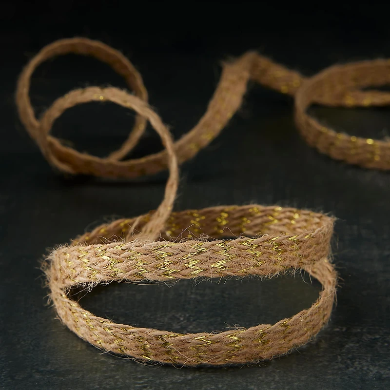 7/16" x 5yd. Metallic Jute Ribbon by Celebrate It®