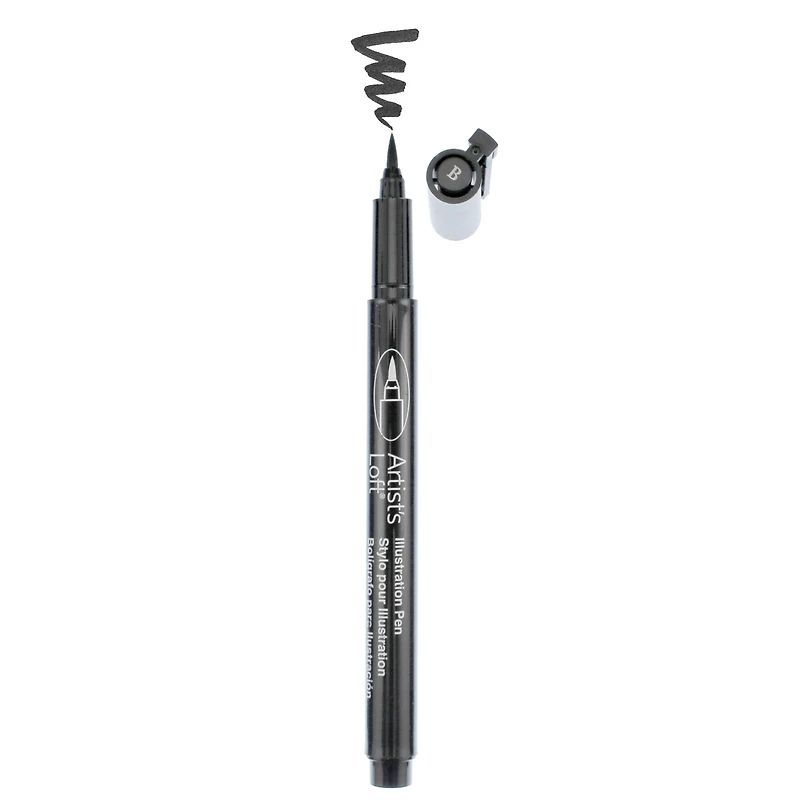 Black Brush Tip Illustration Pen by Artist's Loft®