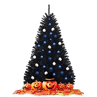 6ft. Unlit Black Artificial Christmas Tree