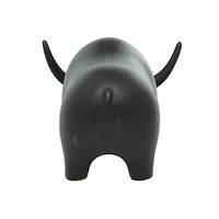 The Novogratz 11" Black Contemporary Bull Sculpture