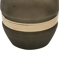 The Novogratz 20" Black Glass Contemporary Vase