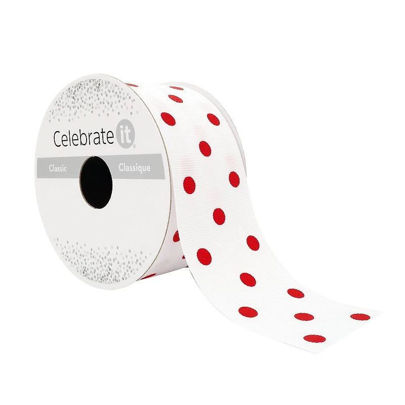 1.5" x 3yd. Grosgrain Polka Dot Ribbon by Celebrate It™