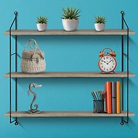 Sorbus 3-Tier Rustic Floating Shelf