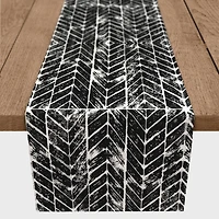 Distressed Chevron Indoor/Outdoor Table Runner