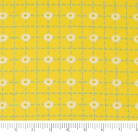 SINGER Daisy Grid Print Fat Quarter Ringspun Cotton Fabric