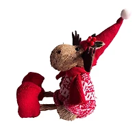 6" Moose in Holiday Sweater Natural Décor by Ashland®