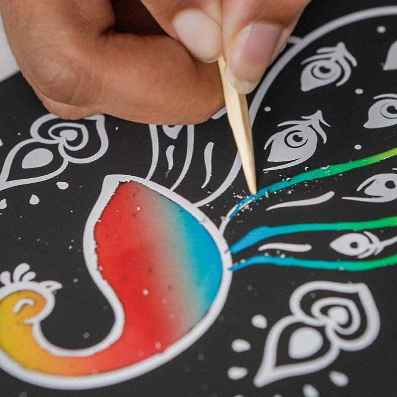 Kulture Khazana Rangoli Mandala Scratch Art Lantern DIY Craft Kit