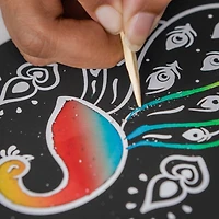 Kulture Khazana Rangoli Mandala Scratch Art Lantern DIY Craft Kit