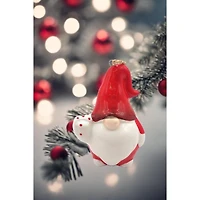 Wizardi 12" Ceramic Gnome Christmas Ornament