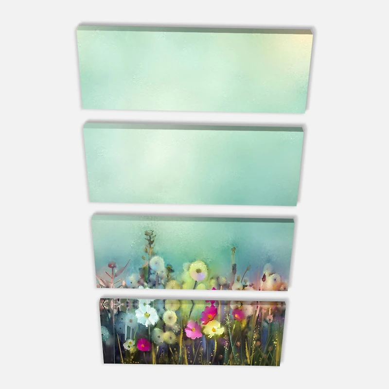 Designart - Dandelion Poppy and Daisy Flowers