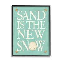 Stupell Industries Sand is the New Snow Nautical Winter Starfish in Frame Wall Art
