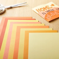 9 Packs: 100 ct. (900 total) Orange & Yellow Palette 12" x 12" Cardstock Paper by Recollections™