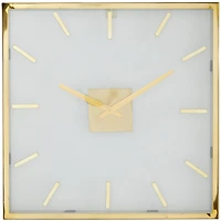 20" Gold Stainless Steel Wall Clock with Clear Face