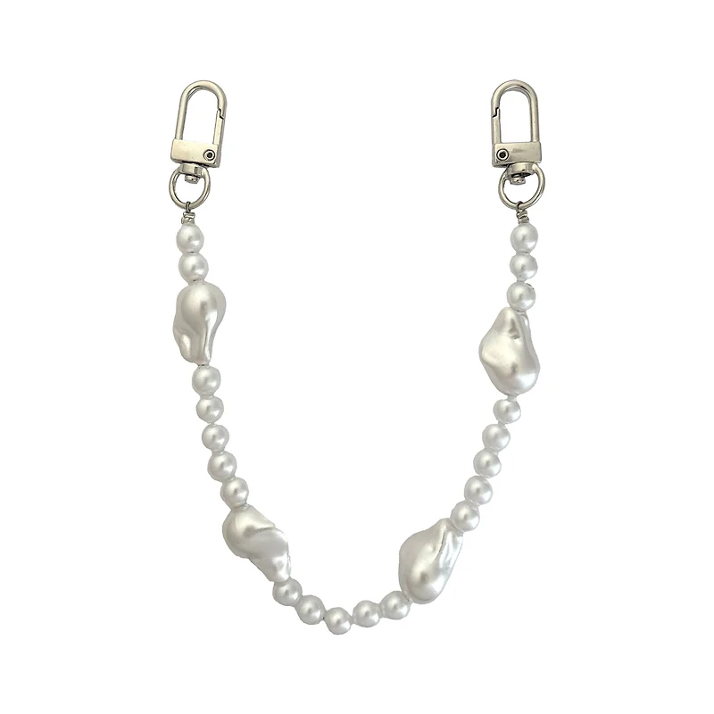 Blue Moon Studio™ White Pearl Chain Bag Charm