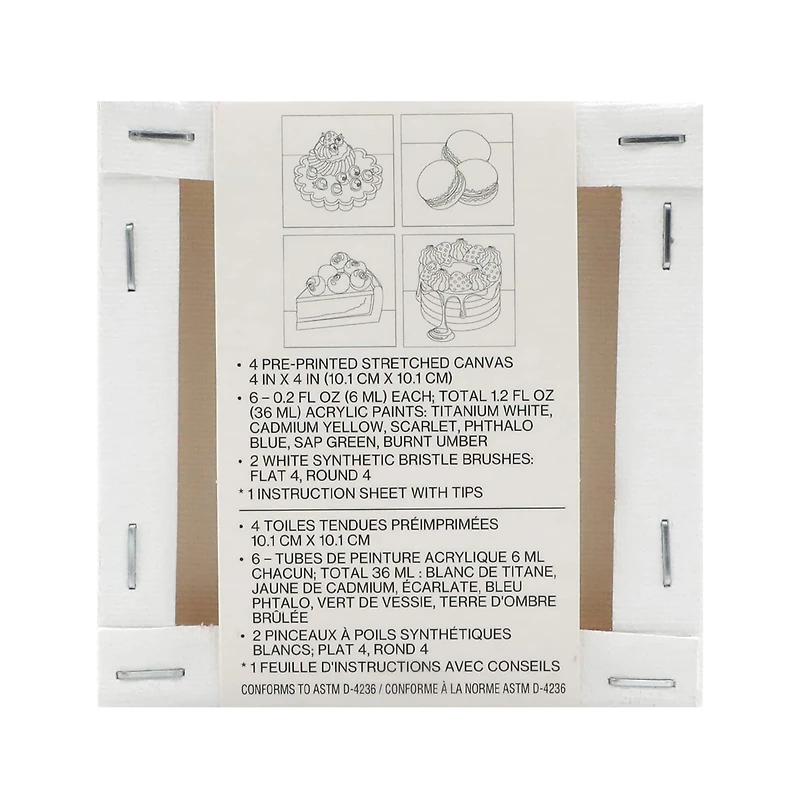 4" x 4" Sweets Canvas Painting Kit by Craft Smart®