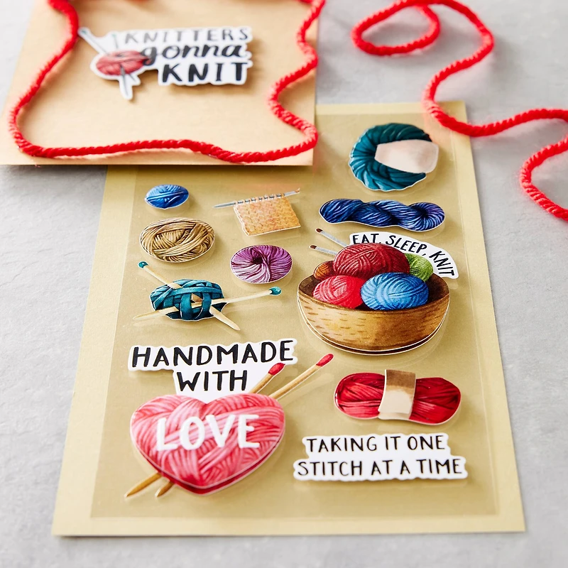 Knitting Dimensional Stickers by Recollections™