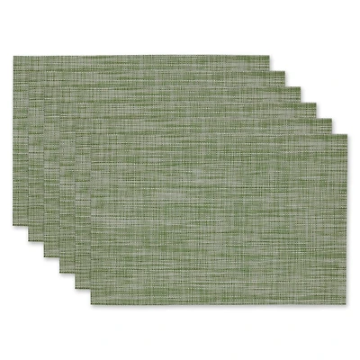 DII® Fig Green Tweed Placemats, 6ct.