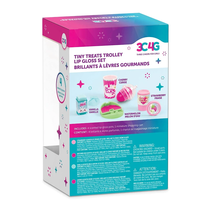 Make It Real™ 3C4G Tiny Treats Trolley Lip Gloss Set