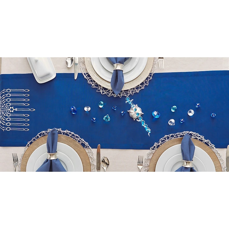DII® 108" Embroidered Menorah Table Runner