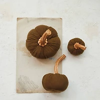 Hello Honey® 9.25" Brown Flocked Pumpkin Accent
