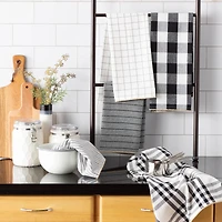 DII® Black Farmhouse Woven Dishtowel Set